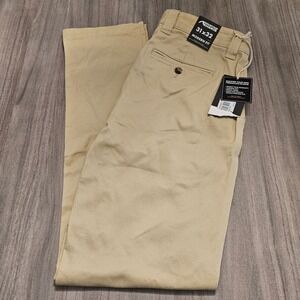 Mountain Khakis Modern Fit Pants Mens 31x32 Tan Khaki Cotton Stretch Tapered Leg
